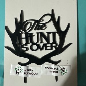Black Antler cake topper
